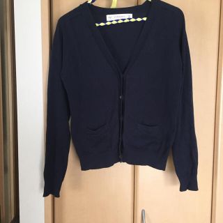 ザラ(ZARA)のZARA カーディガン ネイビー Ｖネック(カーディガン)