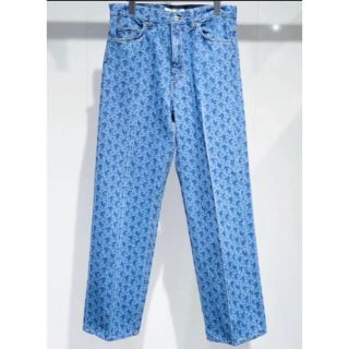 トーガ(TOGA)のTOGA VIRILIS DENIM PRINT WIDE PANTS 未使用(デニム/ジーンズ)