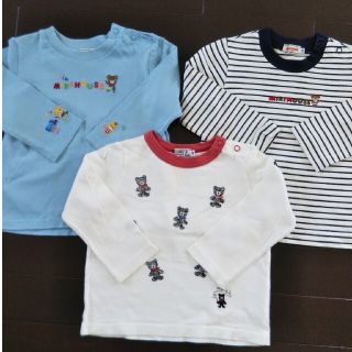 ミキハウス(mikihouse)のミキハウス  長袖Tシャツ  3枚セット  90㎝(Tシャツ/カットソー)