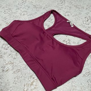 forever21 バイオレットメッシュスポーツブラカップ付き　(ヨガ)