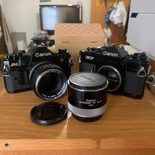 キヤノン(Canon)のCanon A-1 Canon EF 銀枠FD50㎜(フィルムカメラ)