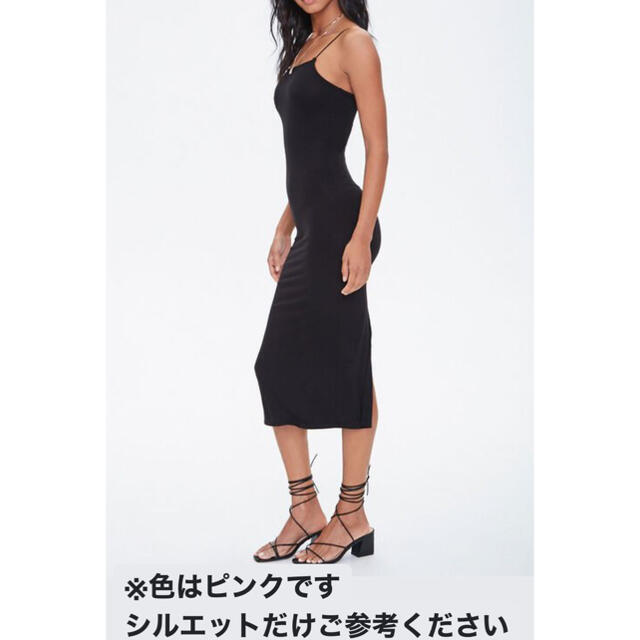 FOREVER 21(フォーエバートゥエンティーワン)の未使用 FOREVER 21 バックスリット ロングワンピース ピンク レディースのワンピース(ロングワンピース/マキシワンピース)の商品写真