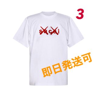 サカイ(sacai)の【bbsmさん専用】sacai KAWS T White サイズ3 白赤(Tシャツ/カットソー(半袖/袖なし))