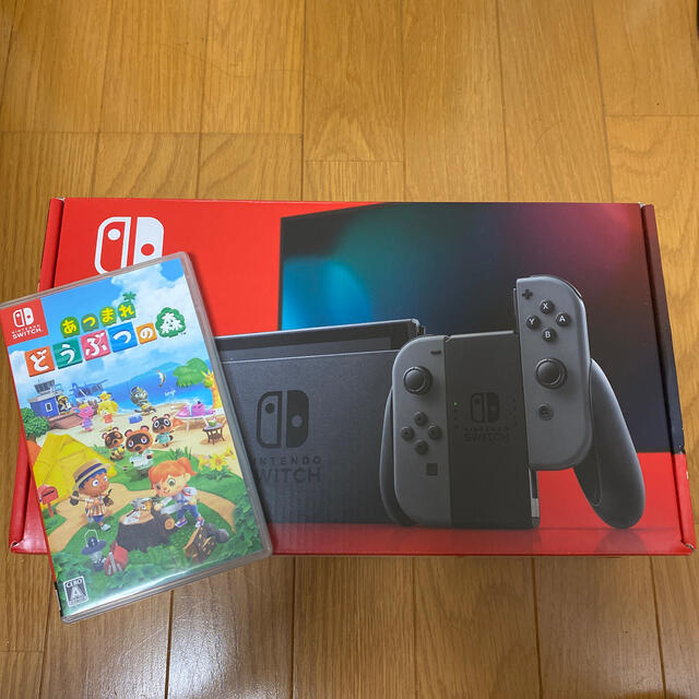 【セット売り】Nintendo Switch グレー、あつまれどうぶつの森Switchカセット