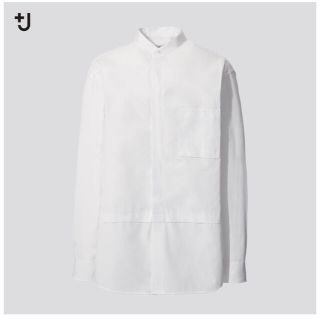 ユニクロ(UNIQLO)のsho101000様+Jスーピマコットンオーバーサイズスタンドカラーシャツ(シャツ)