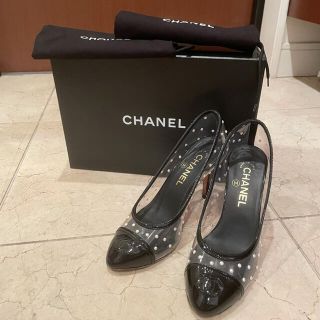 シャネル(CHANEL)の【レア】シャネル　PVCパンプス エナメル 37(ハイヒール/パンプス)