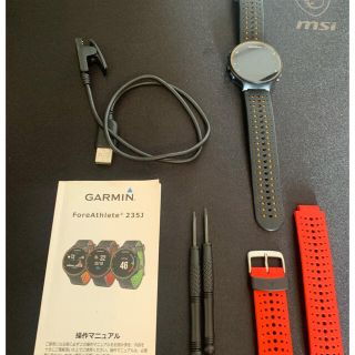 ガーミン(GARMIN)のGarmin 235J foreathlete yellow 色違いバンド付き(腕時計(デジタル))