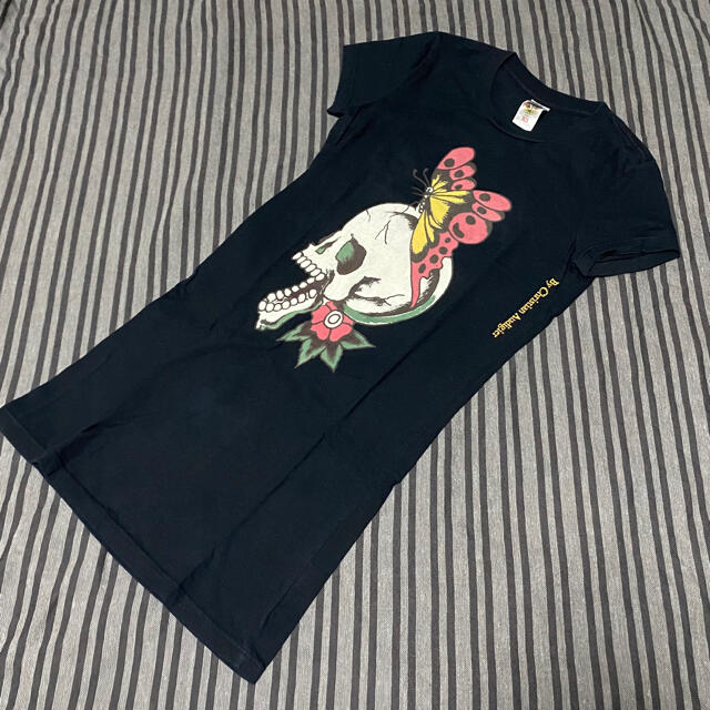 Ed Hardy(エドハーディー)のエドハーディー⭐︎ロング丈 Ｔシャツ チュニック⭐︎ミニワンピにも⭐︎XS レディースのトップス(Tシャツ(半袖/袖なし))の商品写真