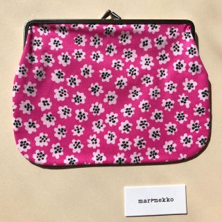 マリメッコ(marimekko)の新品　マリメッコ　marimekko ポーチ　がま口　ピンク　プケッティ(ポーチ)