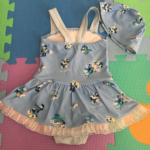 Branshes(ブランシェス)の新品未使用　ブランシェス　水色水着 キッズ/ベビー/マタニティのキッズ服女の子用(90cm~)(水着)の商品写真