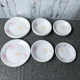 コレール(CORELLE)のCORELLE コレール 大皿 プレート ボウル 小皿 チューリップ柄(食器)