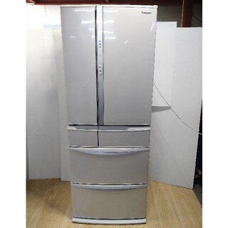パナソニック(Panasonic)の冷蔵庫　クリアグレー　奥行きが薄いタイプ　冷凍庫大きめ　引き出しレール(冷蔵庫)