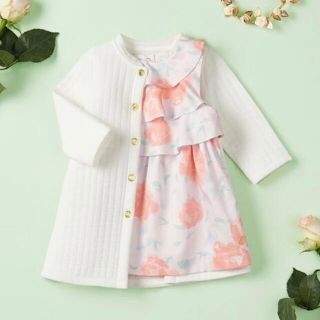 プチバトー(PETIT BATEAU)の【新品タグ付】プチバトー  花柄ワンピース　36m 国内未発売サイズ(ワンピース)