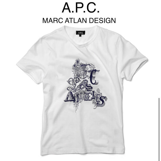 A.P.C(アーペーセー)のAPC アーペーセー MARC ATLAN デザイン グラフィック Tシャツ 白 メンズのトップス(Tシャツ/カットソー(半袖/袖なし))の商品写真