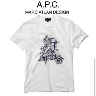 アーペーセー(A.P.C)のAPC アーペーセー MARC ATLAN デザイン グラフィック Tシャツ 白(Tシャツ/カットソー(半袖/袖なし))
