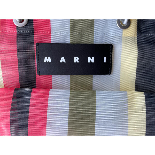 Marni(マルニ)の【新品】MARNI ストライプバッグ ミニ　イノックスグレー レディースのバッグ(ハンドバッグ)の商品写真