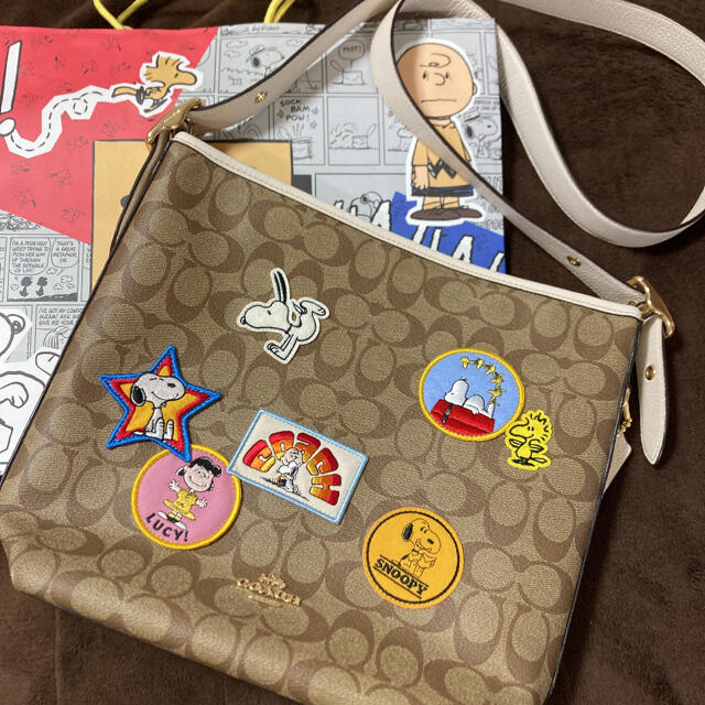 COACH X PEANUTS コーチ スヌーピー ショルダーバッグ レディース