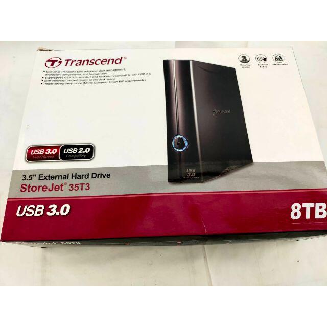 Transcend(トランセンド)の中古　トランセンド 外付けHDD 8TB TS8TSJ35T3 ハードディスク スマホ/家電/カメラのPC/タブレット(PCパーツ)の商品写真