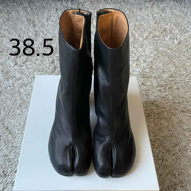 上等な Maison ヴィンテージレザー 【38.5】黒 tabiブーツ メゾンマルジェラ Margiela Martin ブーツ 