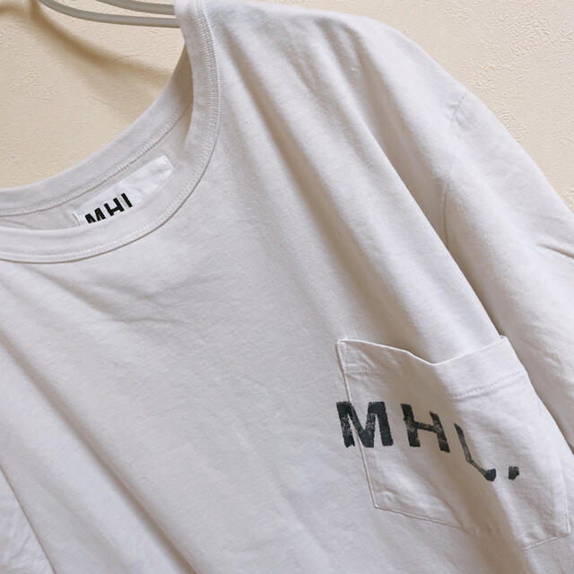 MARGARET HOWELL(マーガレットハウエル)のMHL マーガレットハウエル　ポケt tシャツ カットソー　美品　ロゴ メンズのトップス(Tシャツ/カットソー(半袖/袖なし))の商品写真