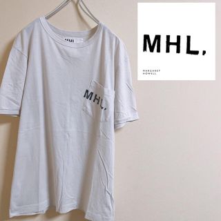 マーガレットハウエル(MARGARET HOWELL)のMHL マーガレットハウエル　ポケt tシャツ カットソー　美品　ロゴ(Tシャツ/カットソー(半袖/袖なし))