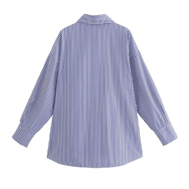 ZARA(ザラ)の🌻7月新作🏖4830◆ベーシック ストライプ 柄 シャツ レディースのトップス(シャツ/ブラウス(長袖/七分))の商品写真