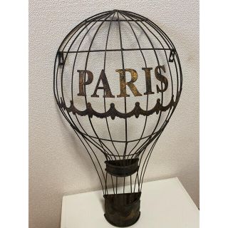 インテリア 雑貨　PARIS 気球 アンティーク ウォールデコレーション(インテリア雑貨)