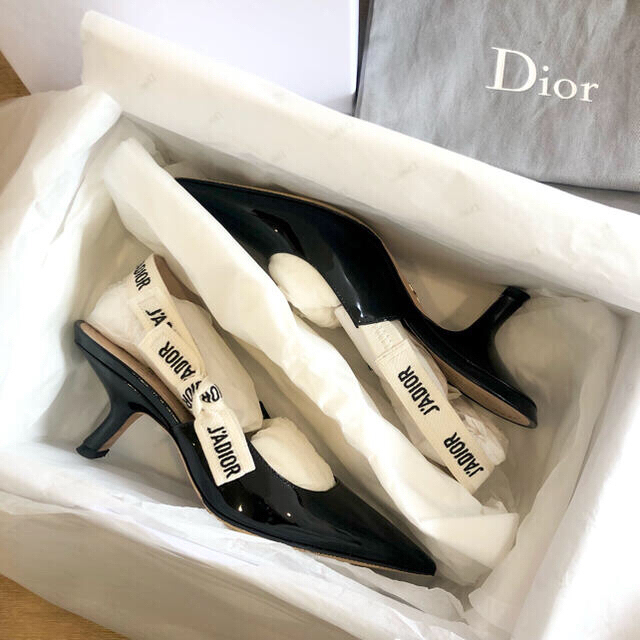 希少サイズ】Dior J'ADIOR スリングバック パンプス ブラック 34 最新