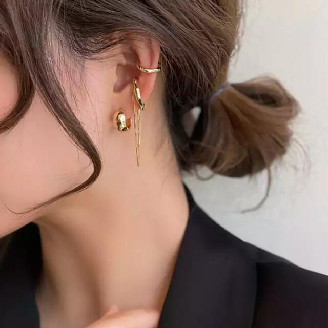 Adam et Rope'(アダムエロぺ)のMetal pierce earcuffset gold No.644 レディースのアクセサリー(ピアス)の商品写真