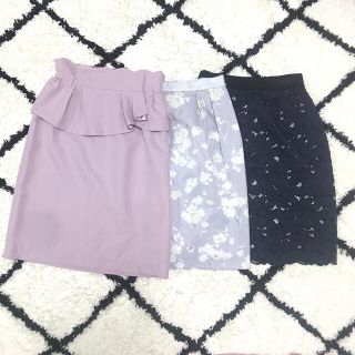 ウィルセレクション(WILLSELECTION)の【🌷凛　様専用🌷】💜夏物タイトスカート3点セット💜(ひざ丈スカート)