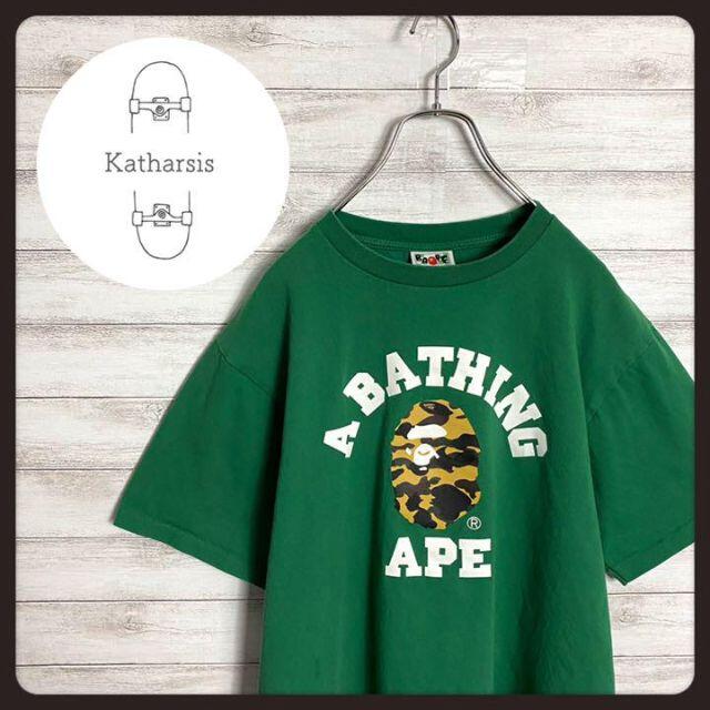 BAPE shirt A・BATHING APE シャツ グリーン 緑