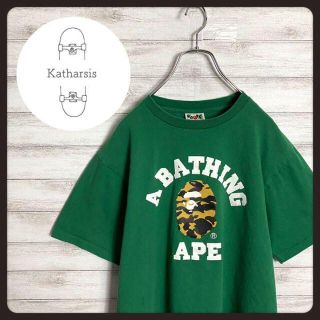 アベイシングエイプ(A BATHING APE)の【入手困難】アベイジングエイプ　エイプヘッド　アーチロゴ　グリーン　Tシャツ(Tシャツ/カットソー(半袖/袖なし))