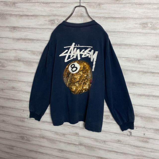 STUSSY(ステューシー)の【入手困難】90s ステューシー　8ボール　バックプリント　Tシャツ　ロンT メンズのトップス(スウェット)の商品写真