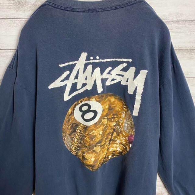 STUSSY(ステューシー)の【入手困難】90s ステューシー　8ボール　バックプリント　Tシャツ　ロンT メンズのトップス(スウェット)の商品写真