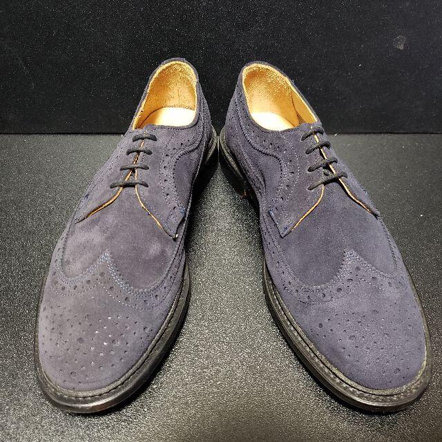 Trickers - トリッカーズ（Tricker's）Richmond スエードWチップ 青 8