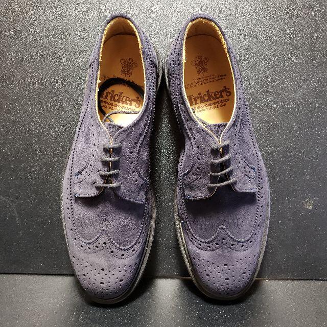 Trickers - トリッカーズ(Tricker's)Richmond スエードWチップ 青 8