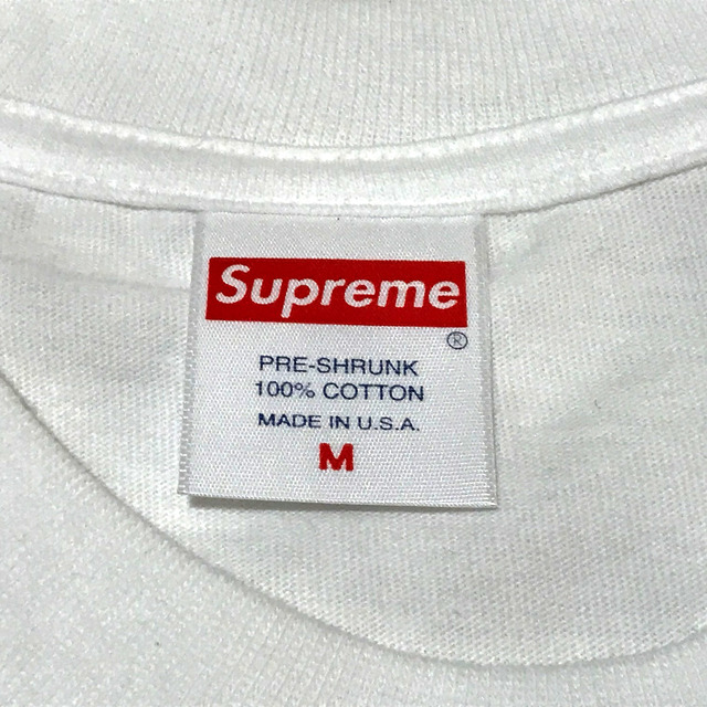 シュプリーム Supreme Tシャツ ボックス ロゴ SUPREME×スワロフスキー 半袖Ｔシャツ コットン ホワイト×レッド 未使用