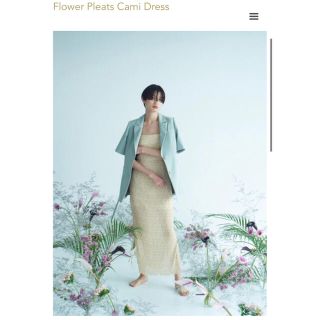 ロザリームーン(Rosary moon)のpom様専用　ロザリームーン　flower pleats cami dress(ロングワンピース/マキシワンピース)