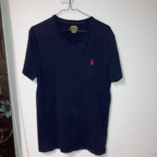 ポロラルフローレン(POLO RALPH LAUREN)のPOLO ラルフローレン ＶネックTシャツ　S 170/92a ネイビー　美品☆(Tシャツ/カットソー(半袖/袖なし))