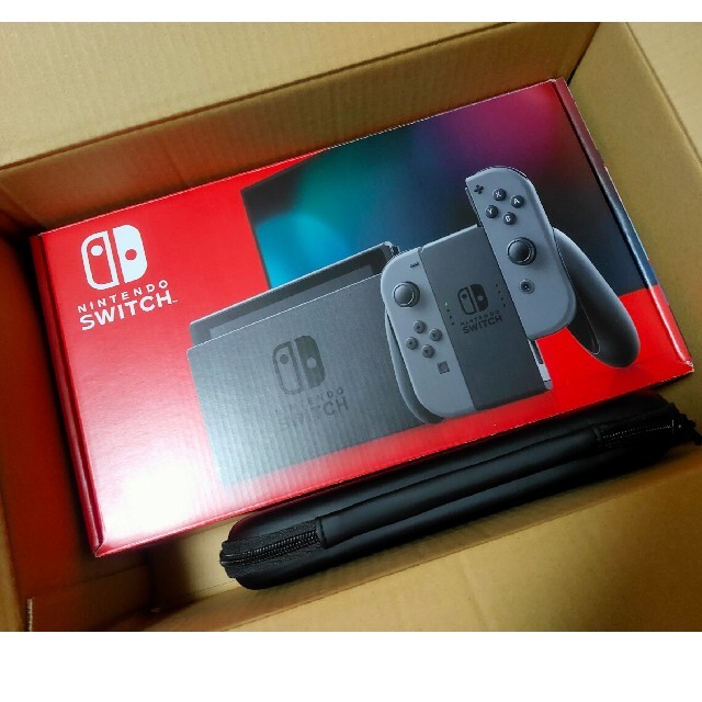 【新型・ケース付】Nintendo Switch 本体 グレー