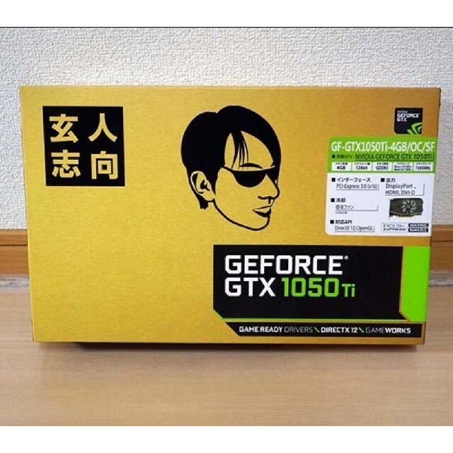 玄人志向 GF-GTX1050TI-4GB/OC/DFPCパーツ