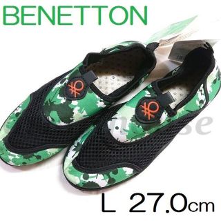 ベネトン(BENETTON)の27㎝ L BENETTON ベネトン アクアシューズ 水陸両用 メンズ GN(ビーチサンダル)