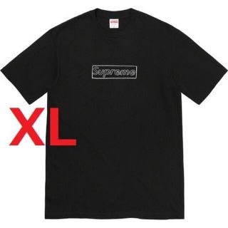 シュプリーム(Supreme)のSupreme KAWS Chalk Logo Tee Black XL 黒(Tシャツ/カットソー(半袖/袖なし))