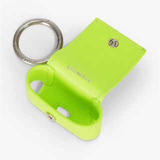 【バレンシアガ】キーリング付き レザー AirPods Pro ホルダー
