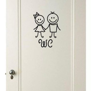 ウォールステッカー　可愛いトイレのステッカー(その他)