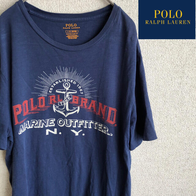 POLO RALPH LAUREN(ポロラルフローレン)のPOLO  RALPHLAUREN アンカー　プリント　半袖　Tシャツ　マリン メンズのトップス(Tシャツ/カットソー(半袖/袖なし))の商品写真