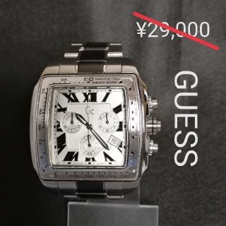 ゲス(GUESS)のGUESSゲス♦美品●50m防水★クロノグラフ♥稼働良好メンズ腕時計ヴィンテージ(腕時計(アナログ))