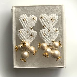 グレースコンチネンタル(GRACE CONTINENTAL)のheart×beaded  ピアス orイヤリング(ピアス)