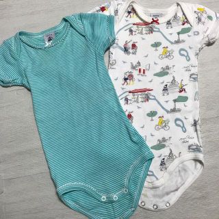 プチバトー(PETIT BATEAU)のsayapi様専用ページPETIT BATEAU半袖ボディ2枚組　6m/67cm(肌着/下着)