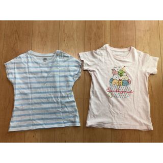 ユニクロ(UNIQLO)のすみっコぐらし　120センチ　Tシャツ　2点セット　ユニクロ(Tシャツ/カットソー)